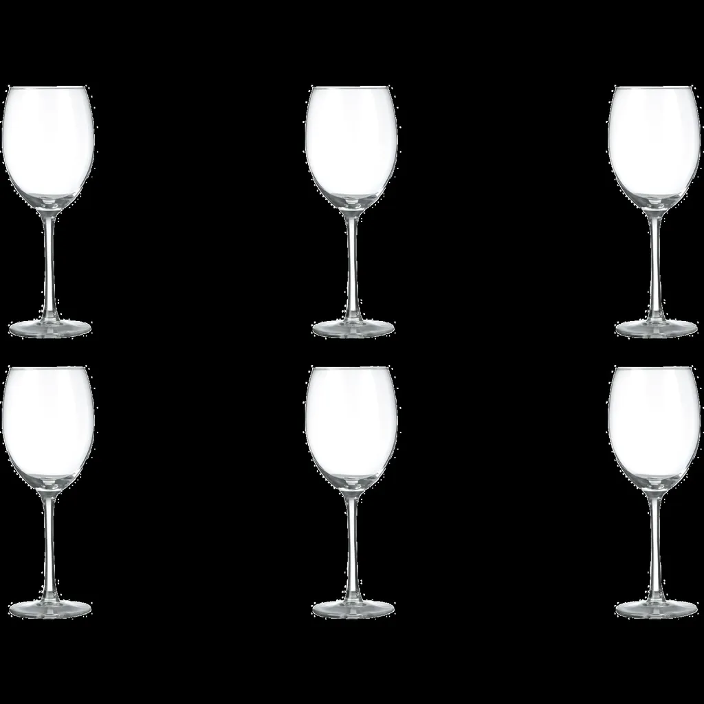 6 x Weingläser, Weißweingläser, Glas, transparent, 44cl, Ø8.5cm, Höhe:22.2cm